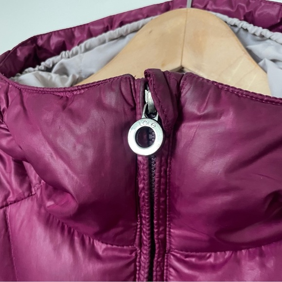 Lole Down Filled Hooded Longline Puffer Coat Jacket Magenta Size Medium - Picture 2 of 6